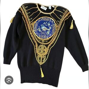 Black and Gold Men's Sweater